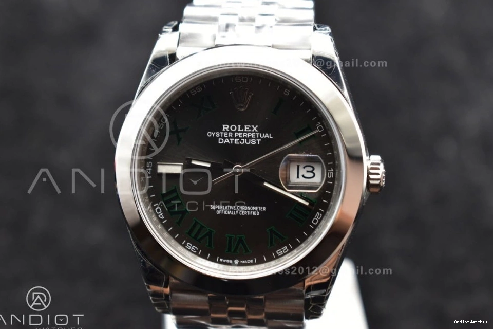 Edition Steel DateJust 126334 Green Roman Dial 41 642 FashionForward Jubilee Bracelet 904L SS VS 1:1 on VSF Gray Best 0513
